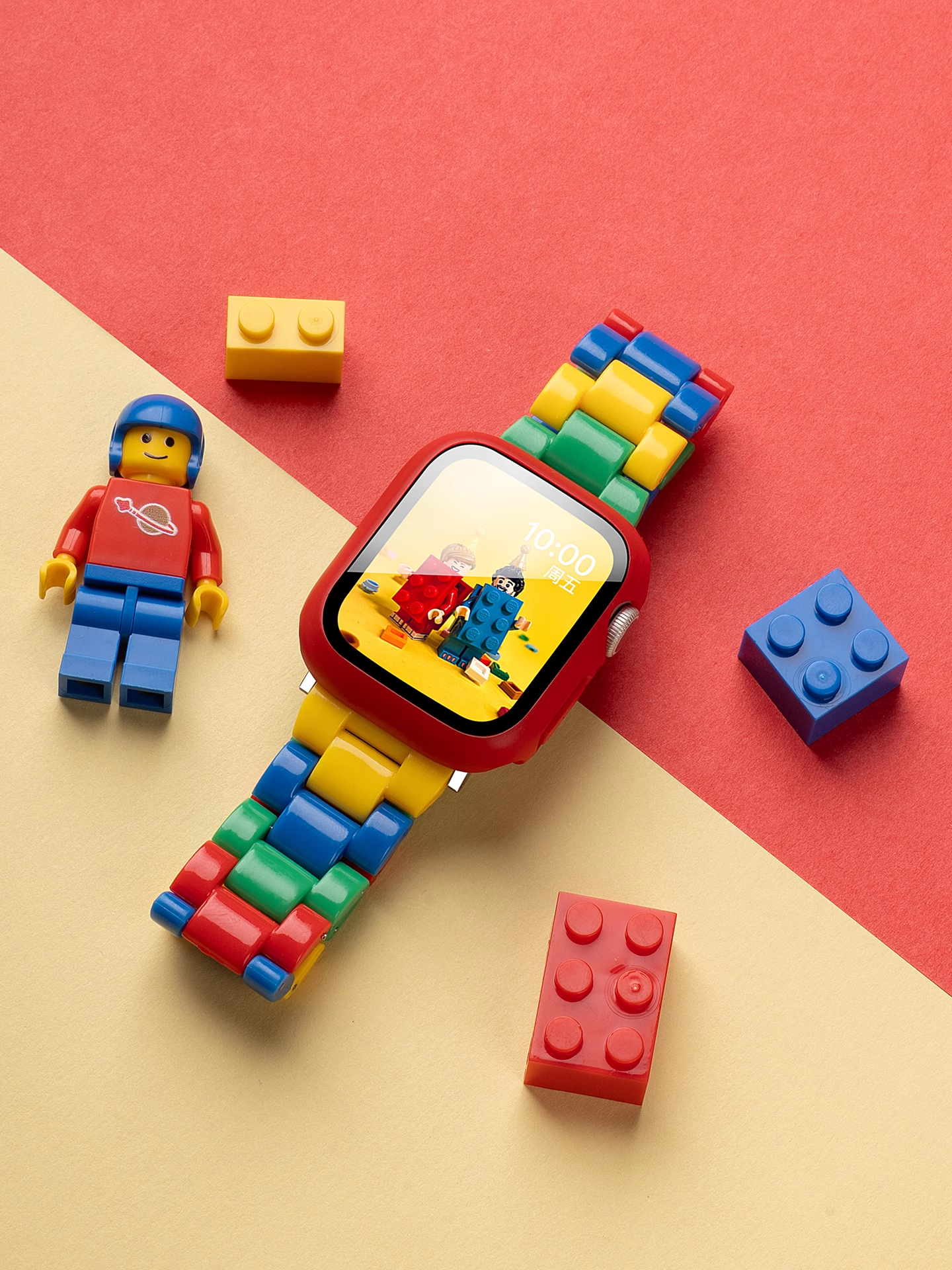 Stock shelves applicable to Apple S9 watch iwatch8 watch strap applewatch9 new S8 Lego resin S10 summer 10 girls SE sports cute style 7 creative S7 advanced breathable wristband new product