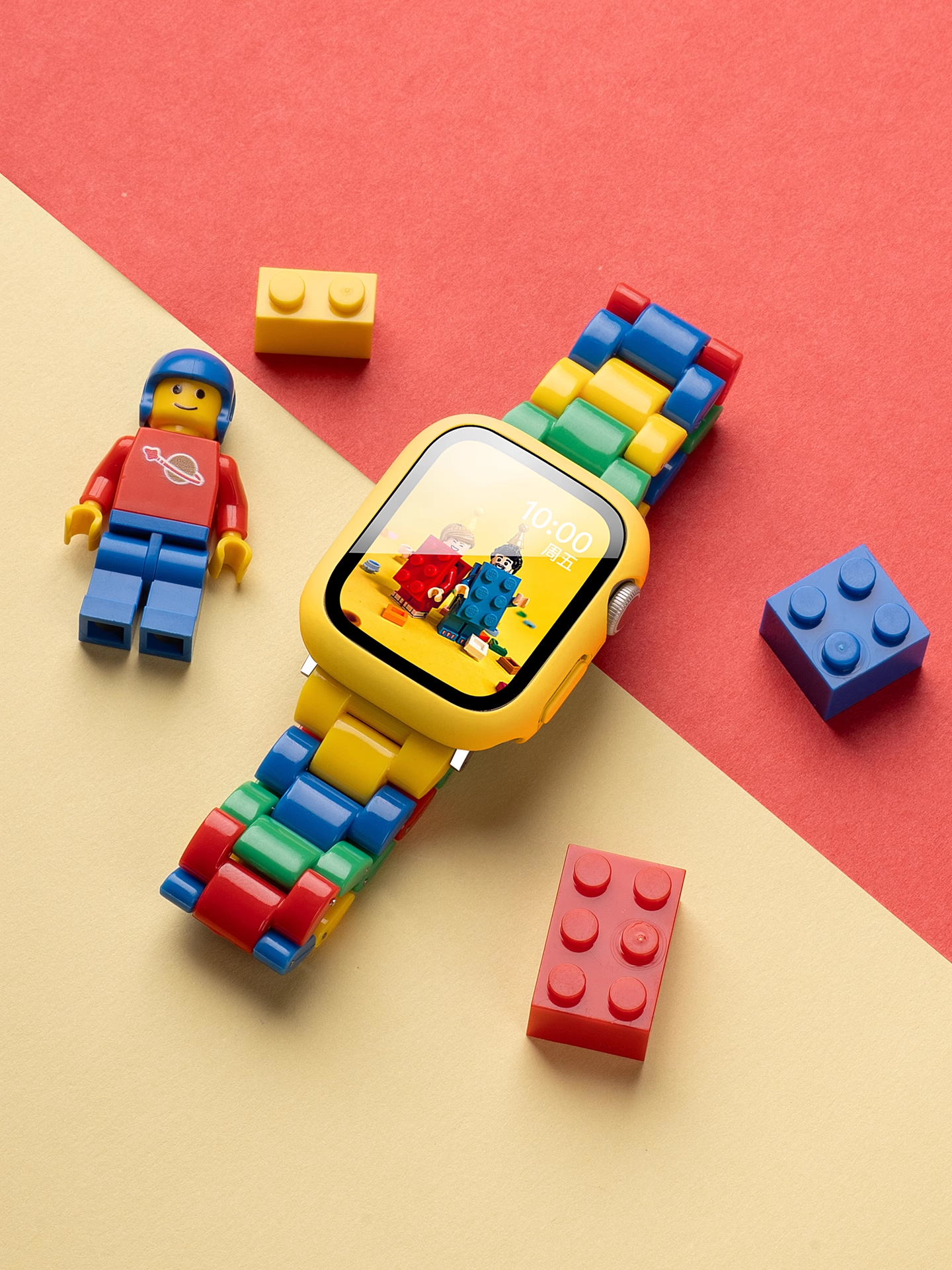Stock shelves applicable to Apple S9 watch iwatch8 watch strap applewatch9 new S8 Lego resin S10 summer 10 girls SE sports cute style 7 creative S7 advanced breathable wristband new product