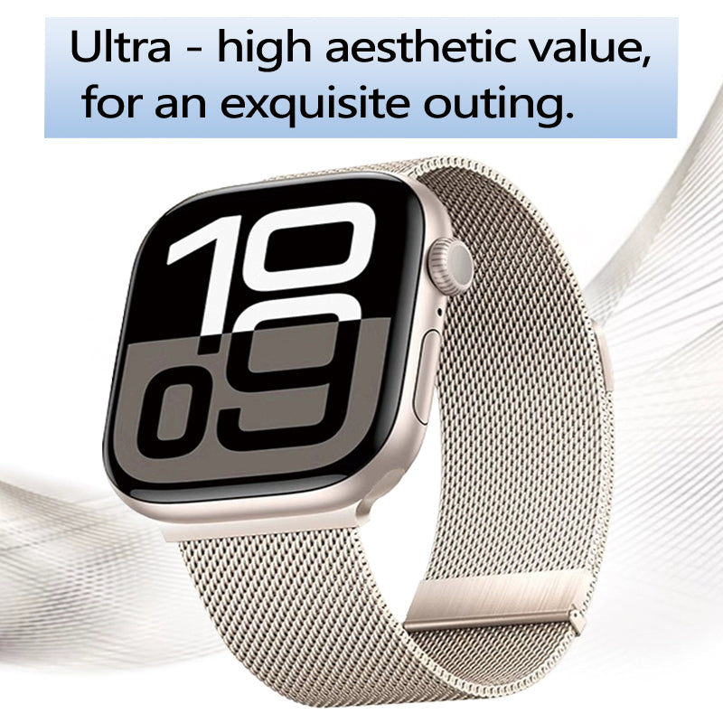 Stock shelves for iwatch10 watch strap S9 Apple S8 watch S10 Milanese Applewatch9 metal SE smart 8 men S7 wristband magnetic 7 advanced ultra2 women sports S6 summer