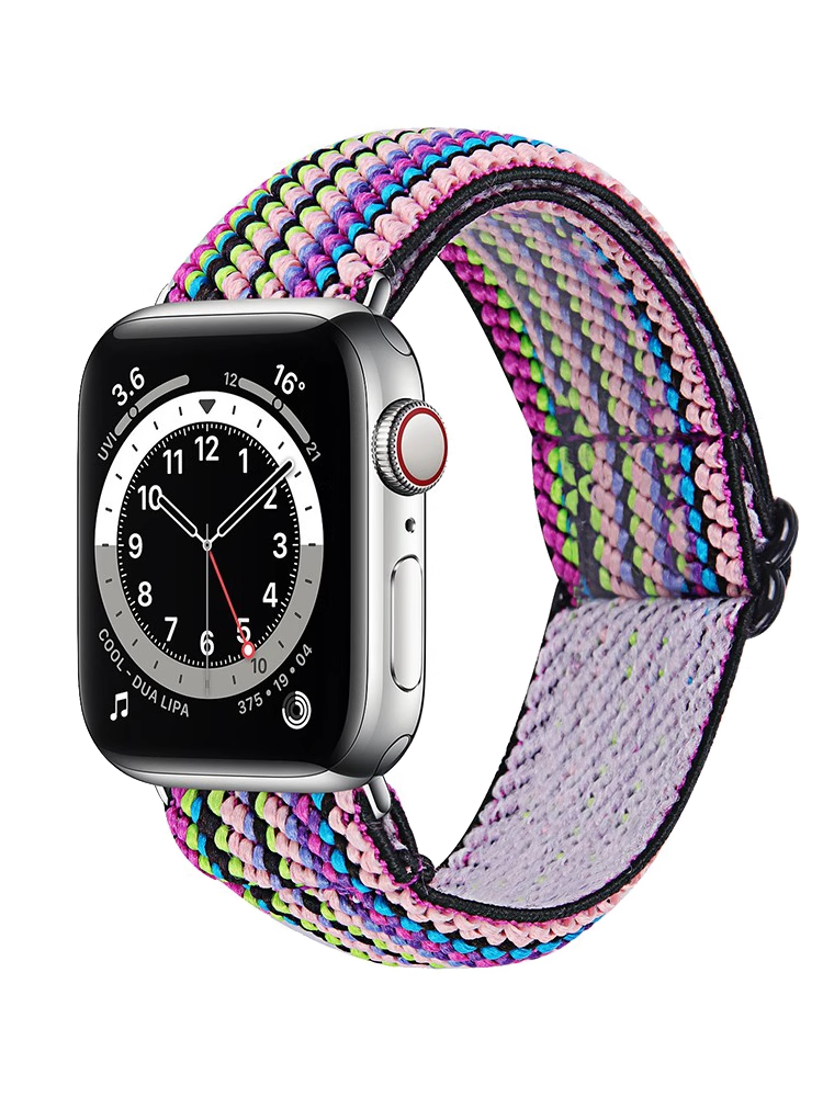 Stock shelves applicable to Apple Watch Strap iwatchS10/9 Watch Strap ApplewatchS9 Nylon S8 Braided National Style Wristband S7 Men and Women S6 Smart Accessories SE Replacement Strap 2/3/4 Sports 49mm