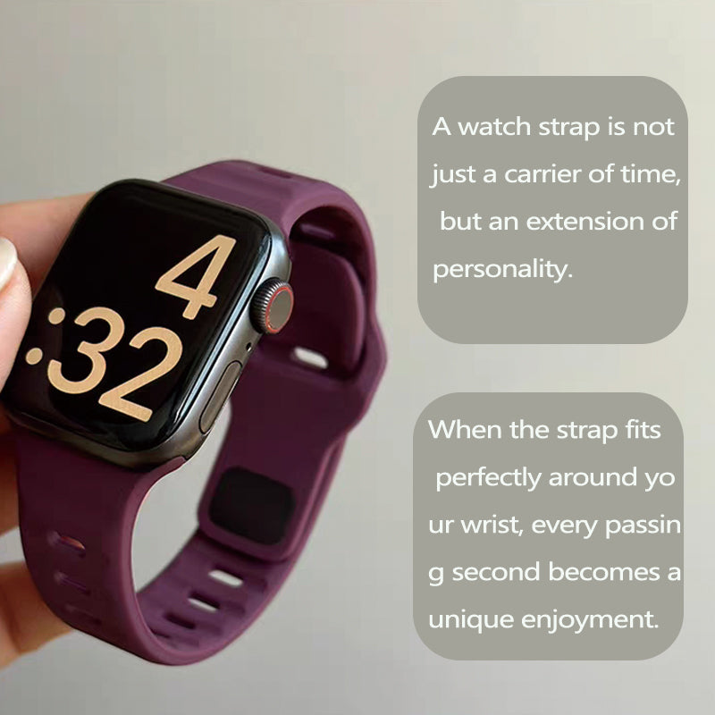 Stock shelves new sports silicone iwatch strap suitable for apple watch applewatch breathable soft ultra men's 9 niche s10 women's s8 tide dark green ultra