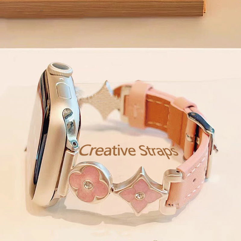 Stock shelves applicable to Apple s10 watch applewatch leather strap s9 metal strap s8 commuter zircon cross flower 49/45/41 creative 46/42mm chain Ultra