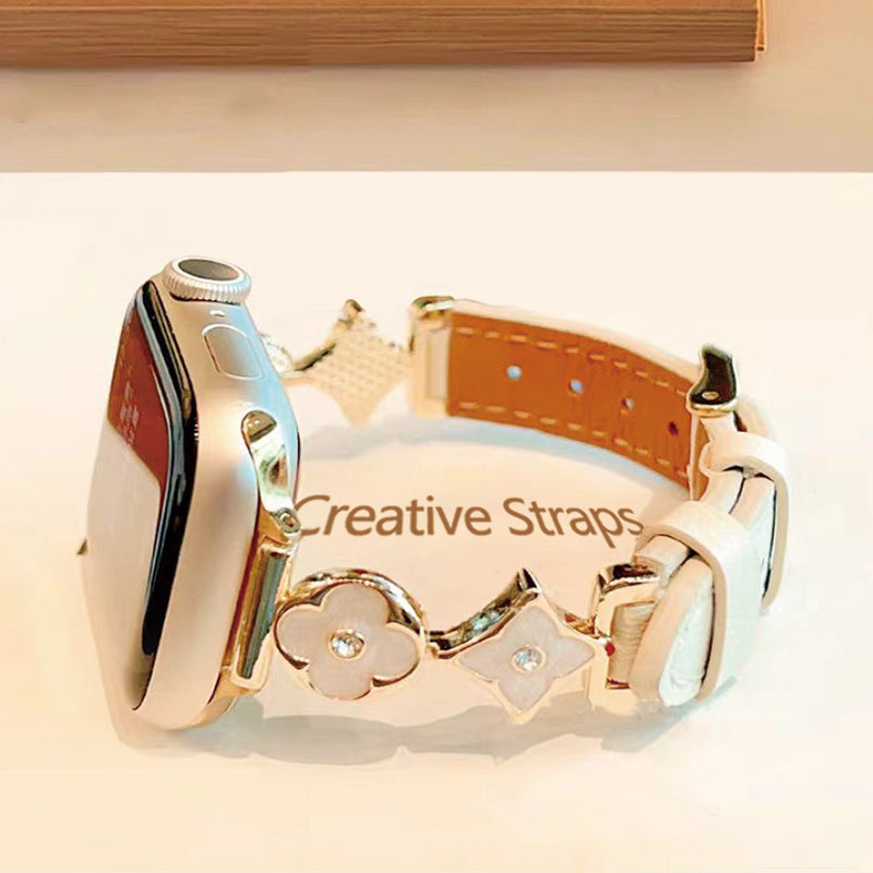 Stock shelves applicable to Apple s10 watch applewatch leather strap s9 metal strap s8 commuter zircon cross flower 49/45/41 creative 46/42mm chain Ultra