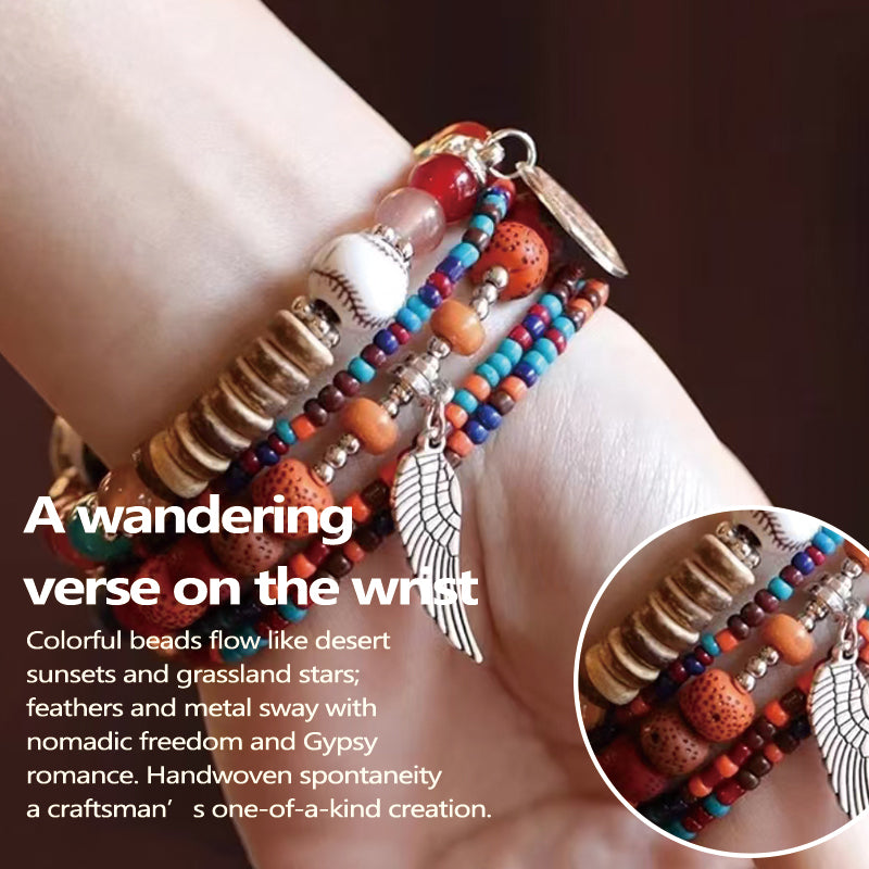 Stock shelves bohemian style watch strap for Apple S10 watch iWatch10 bracelet AppleWatch9 bead strap