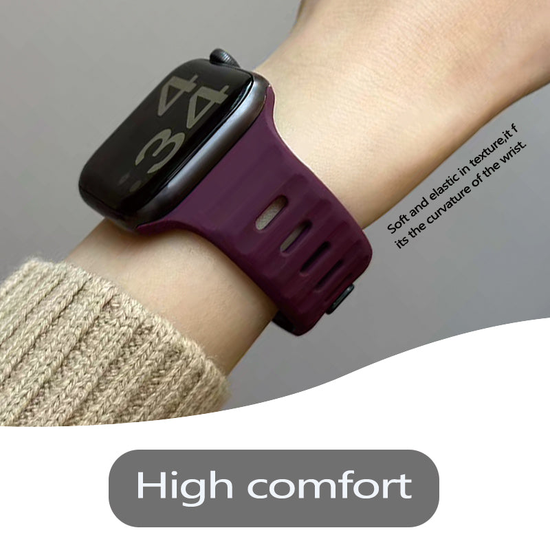 Stock shelves new sports silicone iwatch strap suitable for apple watch applewatch breathable soft ultra men's 9 niche s10 women's s8 tide dark green ultra