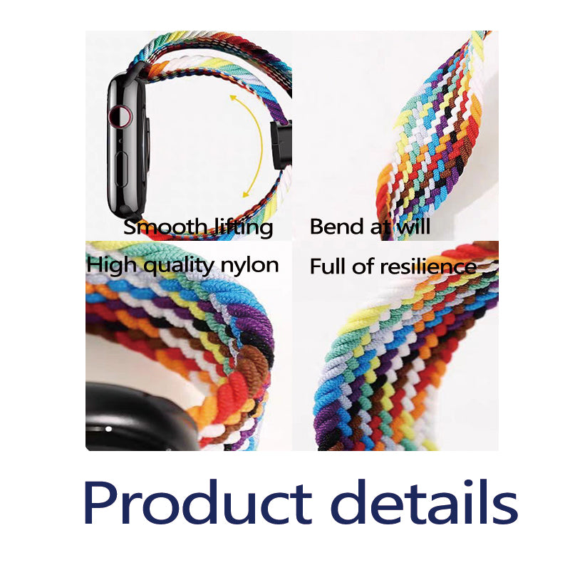 Stock shelves suitable for Apple iwatchS10 sports strap ultra3/2 braided s9 magnetic s8 creative applewatch7 breathable SE nylon S6 advanced sports iphone wristband