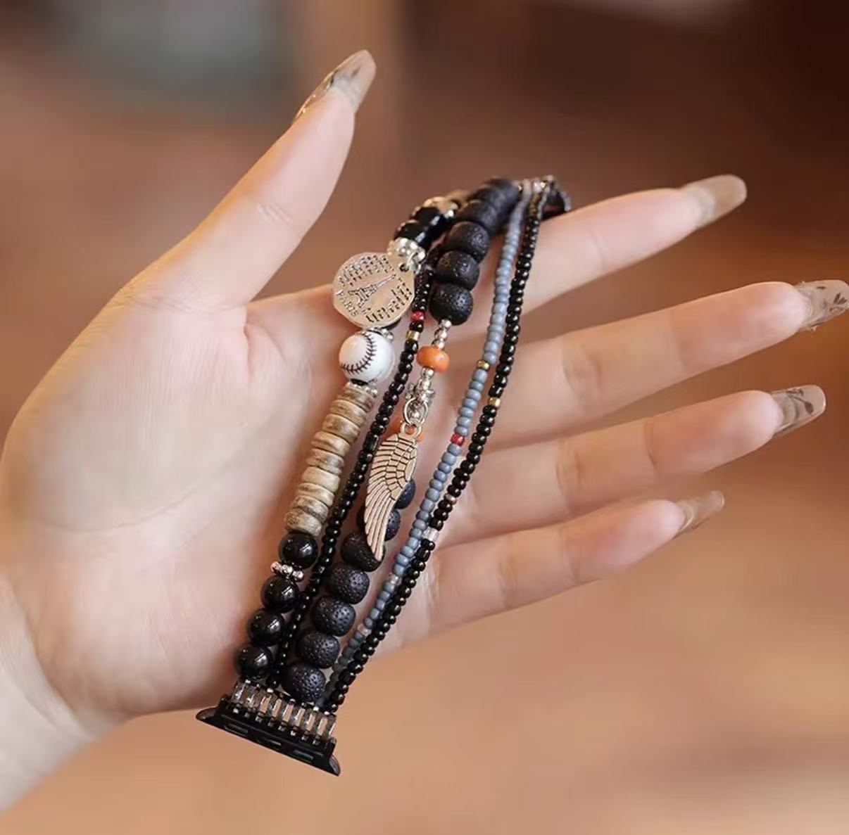 Stock shelves bohemian style watch strap for Apple S10 watch iWatch10 bracelet AppleWatch9 bead strap