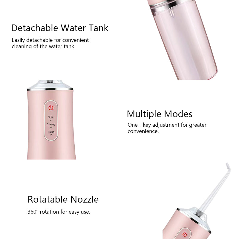 Stock shelves Electric water flosser, portable tooth cleaning device, home high-frequency smart teeth cleaning device, orthodontic nozzle interdental cleaner