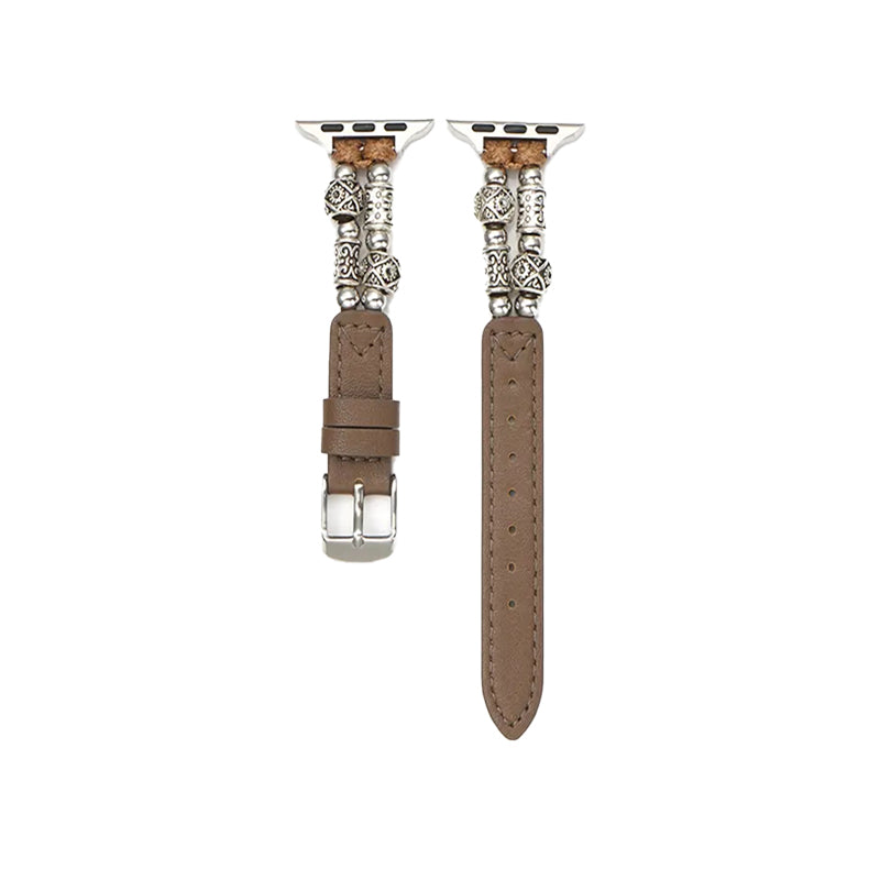 Stock shelves Suitable for Apple Watch S10 strap New Chinese style ethnic style leather elastic strap