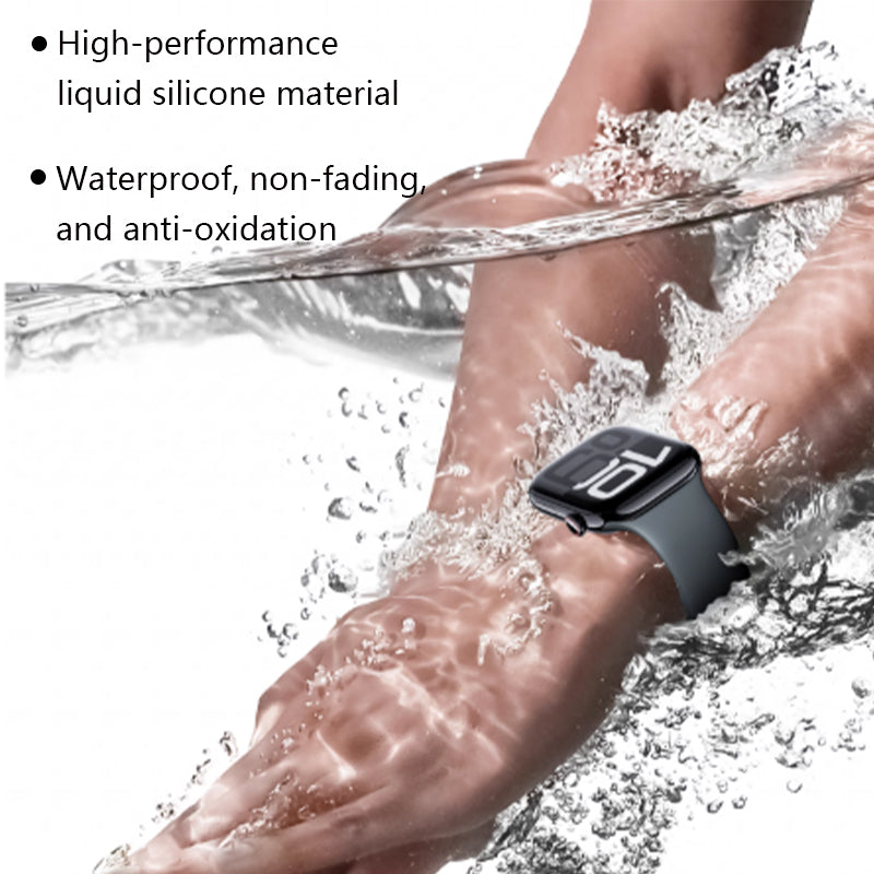 Stock shelves Applicable to Apple Watch Strap iwatch Liquid Silicone Watch Strap New S10 Edition Applewatch Niche S9 High-end S8S7S6SE Women's Ultra2 Sports Series Wristband 5