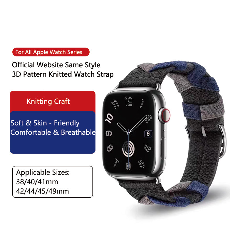 Stock shelves Applicable to iwatch9 strap S9 Apple S8 watch applewatch8 sports S10 knitted S8 spring and summer Ultra men's SE wristband 7 women's 10 advanced nylon weaving