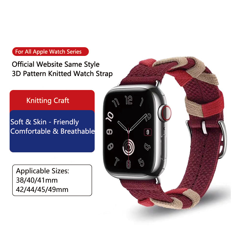 Stock shelves Applicable to iwatch9 strap S9 Apple S8 watch applewatch8 sports S10 knitted S8 spring and summer Ultra men's SE wristband 7 women's 10 advanced nylon weaving