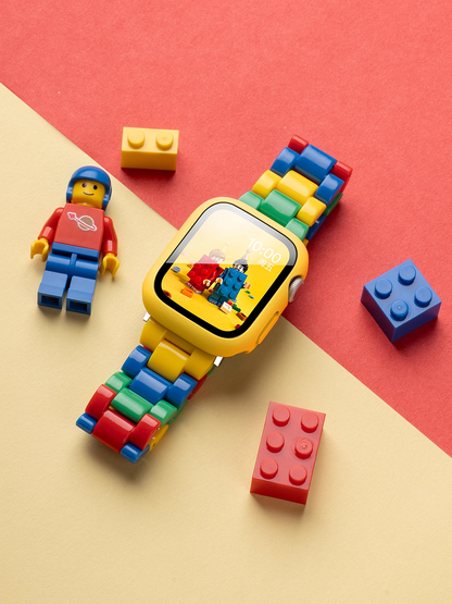 Stock shelves applicable to Apple S9 watch iwatch8 watch strap applewatch9 new S8 Lego resin S10 summer 10 girls SE sports cute style 7 creative S7 advanced breathable wristband new product