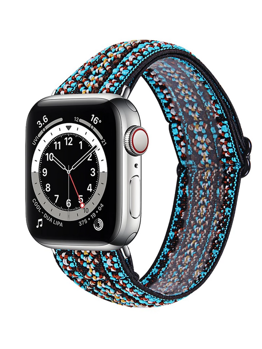 Stock shelves applicable to Apple Watch Strap iwatchS10/9 Watch Strap ApplewatchS9 Nylon S8 Braided National Style Wristband S7 Men and Women S6 Smart Accessories SE Replacement Strap 2/3/4 Sports 49mm