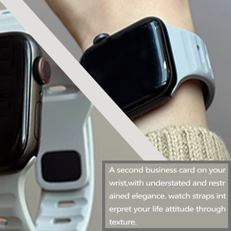 Stock shelves new sports silicone iwatch strap suitable for apple watch applewatch breathable soft ultra men's 9 niche s10 women's s8 tide dark green ultra