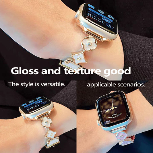 Stock shelves applicable to Apple s10 watch applewatch leather strap s9 metal strap s8 commuter zircon cross flower 49/45/41 creative 46/42mm chain Ultra