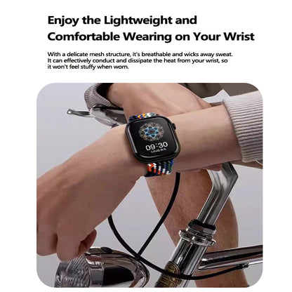 Stock shelves suitable for Apple iwatchS10 sports strap ultra3/2 braided s9 magnetic s8 creative applewatch7 breathable SE nylon S6 advanced sports iphone wristband