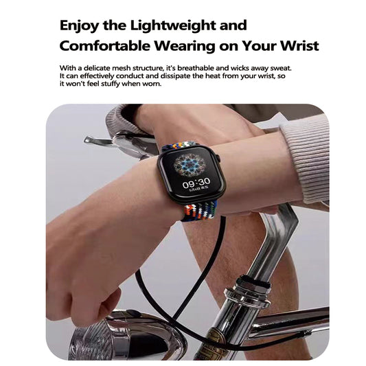 Stock shelves suitable for Apple iwatchS10 sports strap ultra3/2 braided s9 magnetic s8 creative applewatch7 breathable SE nylon S6 advanced sports iphone wristband