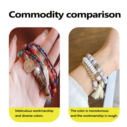 Stock shelves bohemian style watch strap for Apple S10 watch iWatch10 bracelet AppleWatch9 bead strap
