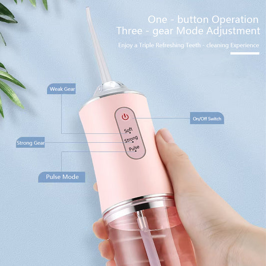 Stock shelves Electric water flosser, portable tooth cleaning device, home high-frequency smart teeth cleaning device, orthodontic nozzle interdental cleaner
