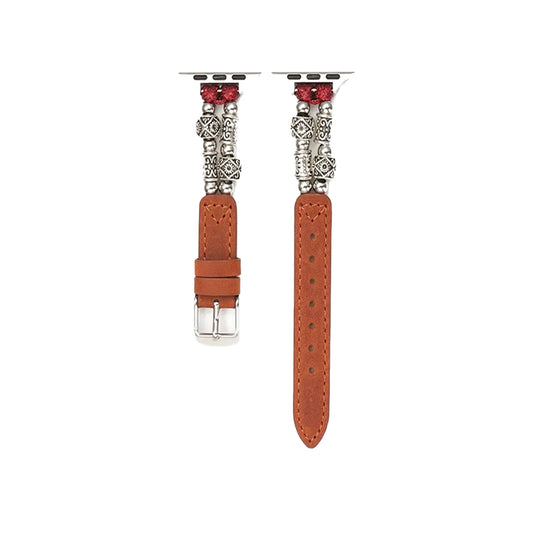 Stock shelves Suitable for Apple Watch S10 strap New Chinese style ethnic style leather elastic strap