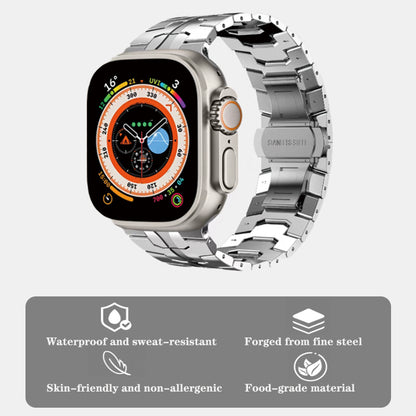 Stock shelves Iron Man element strap for Apple Watch iwatch10 strap ultra same color advanced stainless steel metal upgrade 49mm/ultra2 male applewatch strap