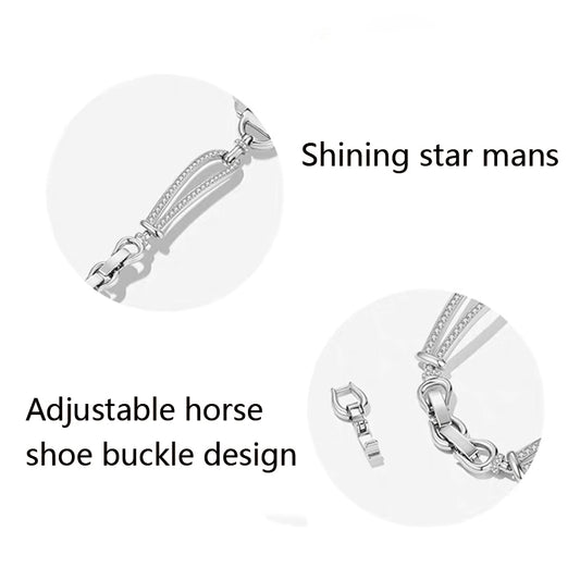 Stock shelves Applicable to Apple Watch strap compatible with Apple Watch S10 watch strap iwatch SE silver watch chain bracelet female light luxury niche exquisite bracelet wristband
