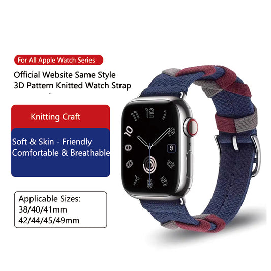 Stock shelves Applicable to iwatch9 strap S9 Apple S8 watch applewatch8 sports S10 knitted S8 spring and summer Ultra men's SE wristband 7 women's 10 advanced nylon weaving