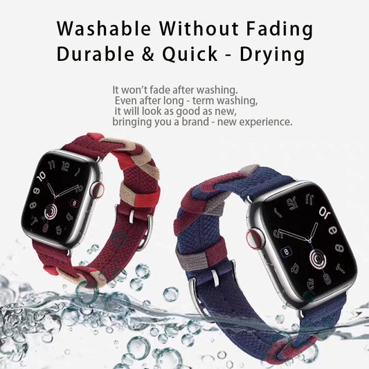 Stock shelves Applicable to iwatch9 strap S9 Apple S8 watch applewatch8 sports S10 knitted S8 spring and summer Ultra men's SE wristband 7 women's 10 advanced nylon weaving