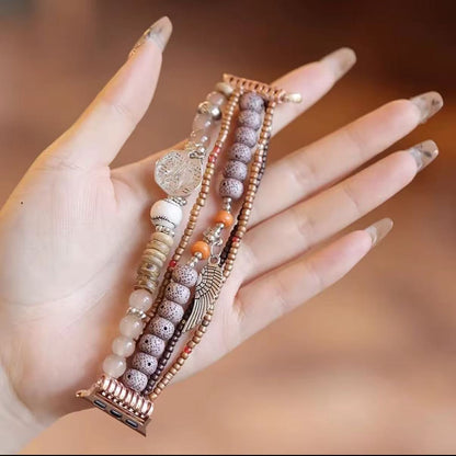 Stock shelves bohemian style watch strap for Apple S10 watch iWatch10 bracelet AppleWatch9 bead strap